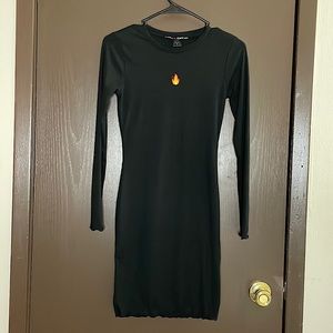 Long sleeves mini dress